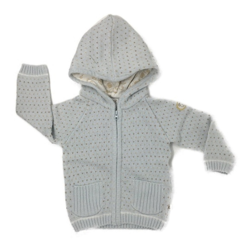 Kanz Baby Boys Blue Sweater Jacket Hoodie NEW